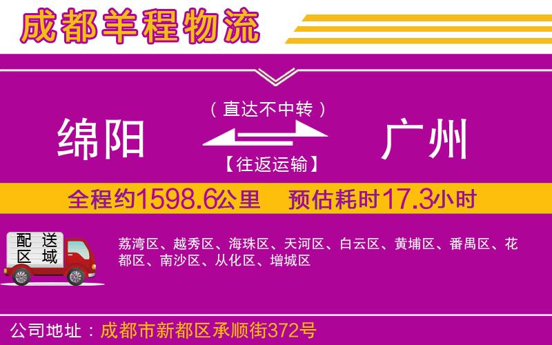 綿陽到廣州物流公司 綿陽到廣州物流公司