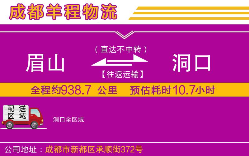眉山到洞口物流公司 眉山到洞口物流公司