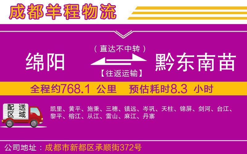 綿陽到黔東南苗族侗族自治州物流公司 綿陽到黔東南苗族侗族自治州物流公司