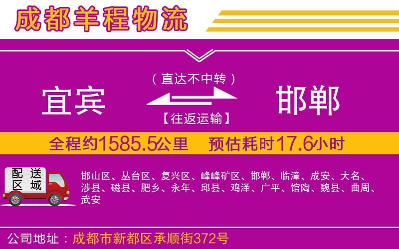宜賓到邯鄲物流公司 宜賓到邯鄲物流公司