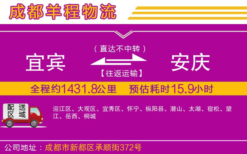 宜賓到安慶物流公司 宜賓到安慶物流公司