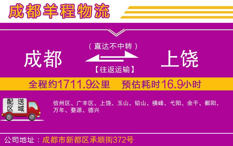 成都到上饒貨運(yùn)專線 成都到上饒貨運(yùn)專線