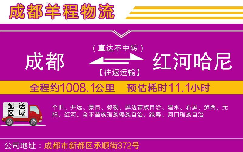 成都到紅河哈尼族彝族自治州物流專線 成都到紅河哈尼族彝族自治州物流專線