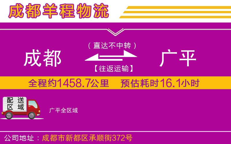 成都到廣平貨運 成都到廣平貨運