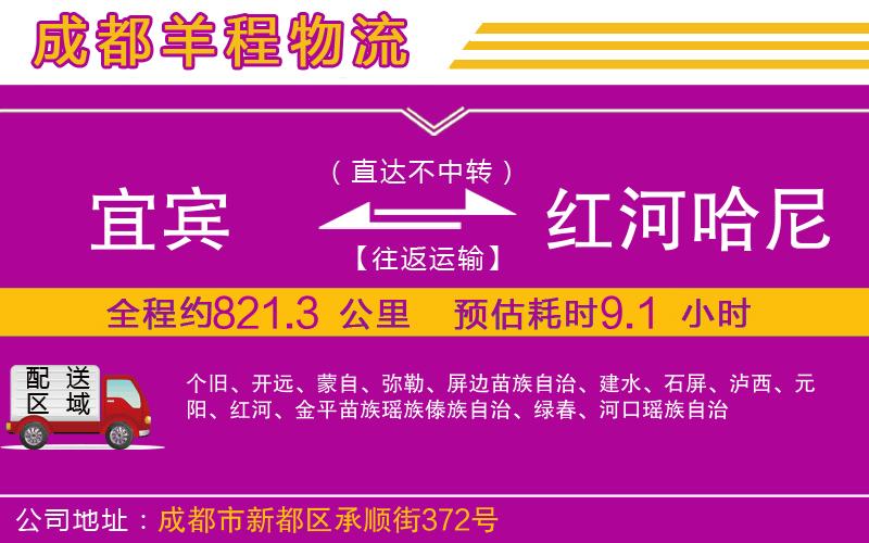 宜賓到紅河哈尼族彝族自治州物流公司 宜賓到紅河哈尼族彝族自治州物流公司