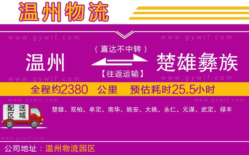 溫州到楚雄彝族自治州物流公司 溫州到楚雄彝族自治州物流公司