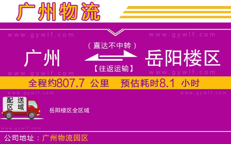 廣州到岳陽樓區(qū)物流公司 廣州到岳陽樓區(qū)物流公司
