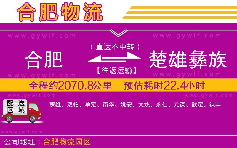 合肥到楚雄彝族自治州物流公司 合肥到楚雄彝族自治州物流公司