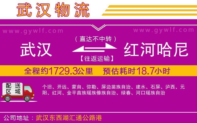 武漢到紅河哈尼族彝族自治州物流公司 武漢到紅河哈尼族彝族自治州物流公司