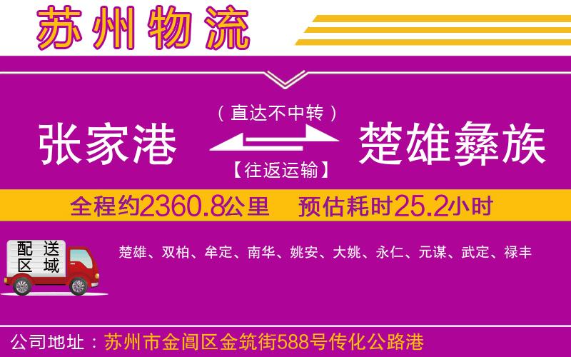 張家港到楚雄彝族自治州物流公司 張家港到楚雄彝族自治州物流公司