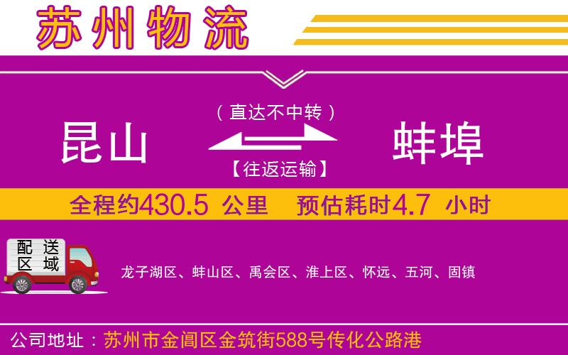 昆山到蚌埠物流公司 昆山到蚌埠物流公司