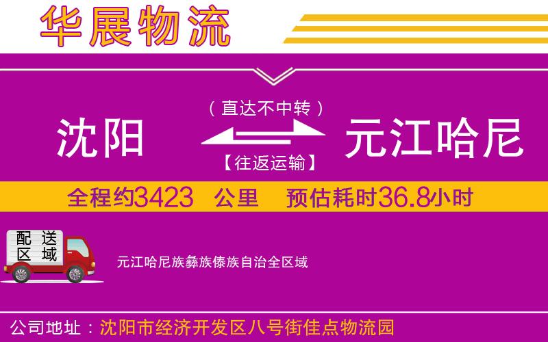 沈陽到元江哈尼族彝族傣族自治物流專線 沈陽到元江哈尼族彝族傣族自治物流專線
