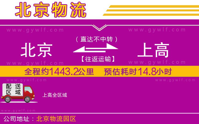 北京到上高物流公司 北京到上高物流公司