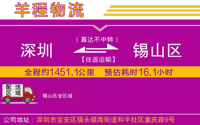 深圳到錫山區(qū)貨運(yùn)公司 深圳到錫山區(qū)貨運(yùn)公司