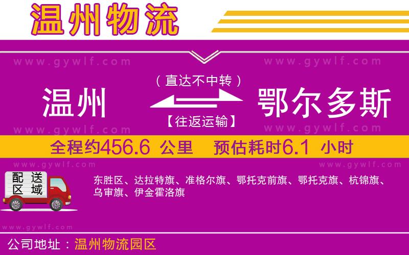 溫州到鄂爾多斯物流公司 溫州到鄂爾多斯物流公司