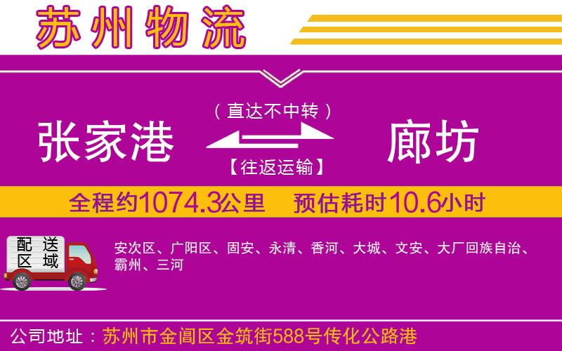 張家港到廊坊物流公司 張家港到廊坊物流公司