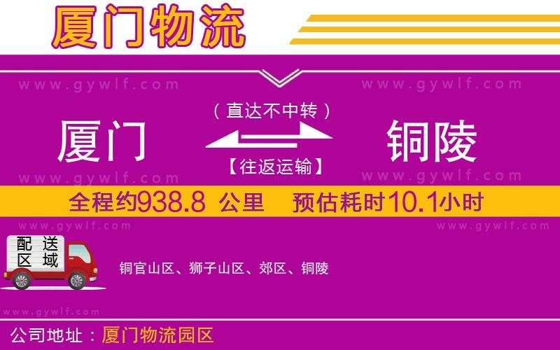 廈門到銅陵物流公司 廈門到銅陵物流公司