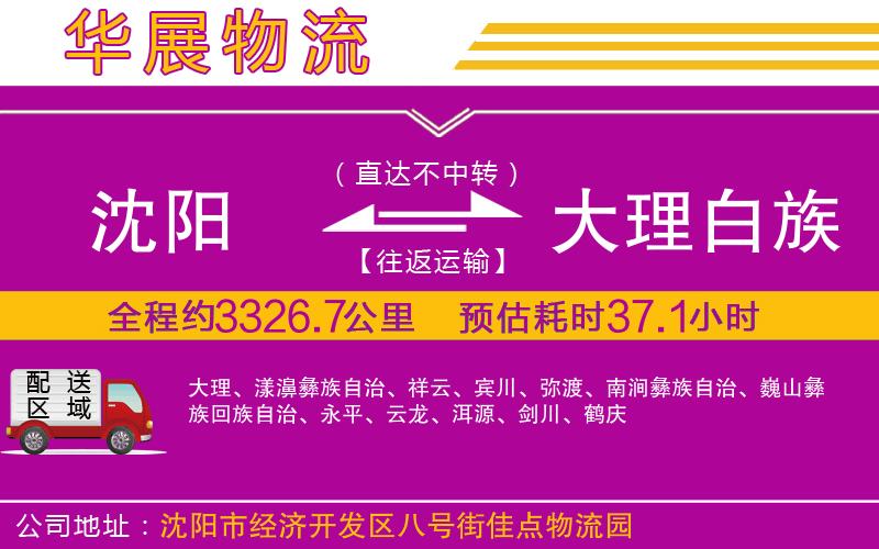 沈陽到大理白族自治州物流公司 沈陽到大理白族自治州物流公司