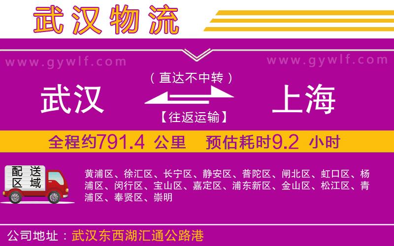 武漢到上海物流公司 武漢到上海物流公司