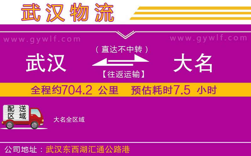 武漢到大名貨運公司 武漢到大名貨運公司
