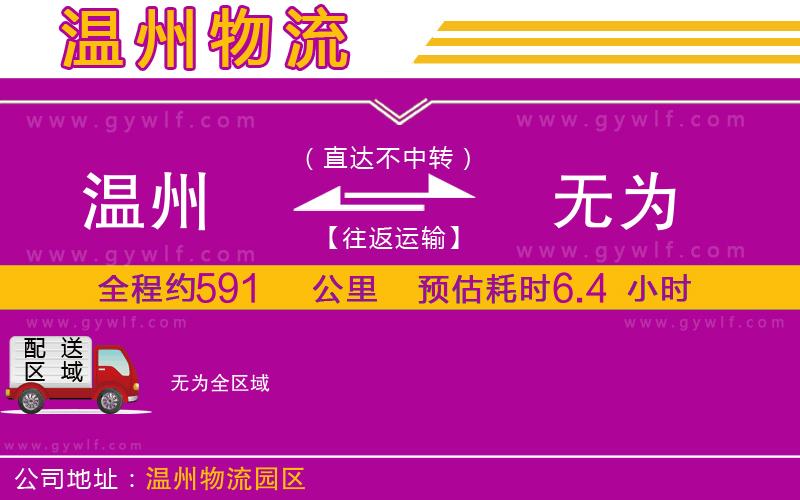 溫州到無(wú)為物流公司 溫州到無(wú)為物流公司