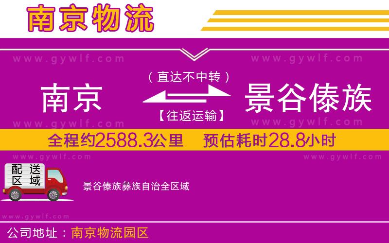 南京到景谷傣族彝族自治物流公司 南京到景谷傣族彝族自治物流公司