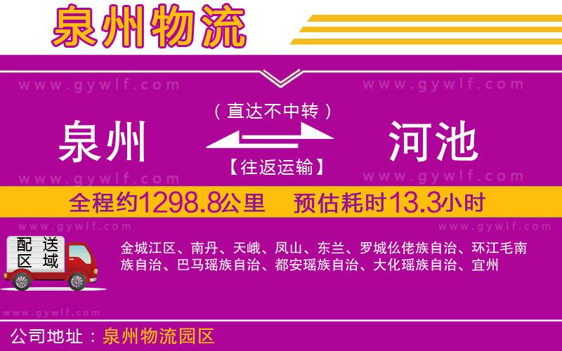泉州到河池物流公司 泉州到河池物流公司