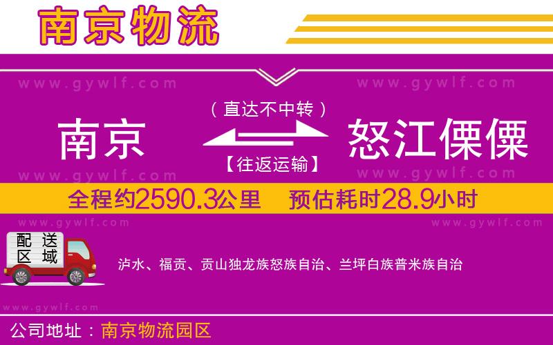 南京到怒江傈僳族自治州物流公司 南京到怒江傈僳族自治州物流公司