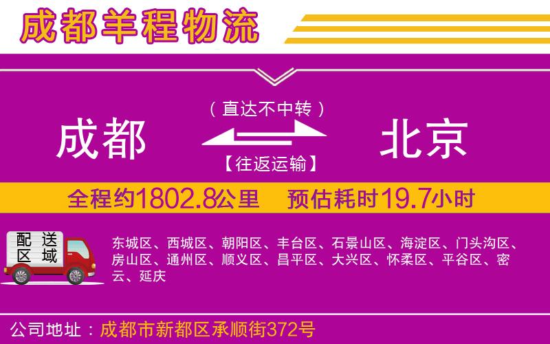 成都發(fā)北京物流公司 成都發(fā)北京物流公司