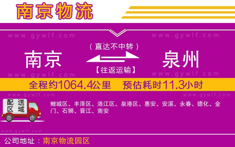南京到泉州物流公司 南京到泉州物流公司
