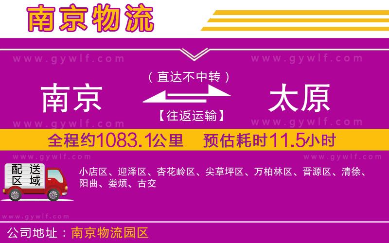 南京到太原物流公司 南京到太原物流公司