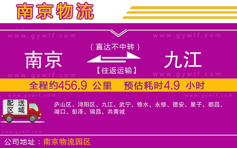 南京到九江物流公司 南京到九江物流公司
