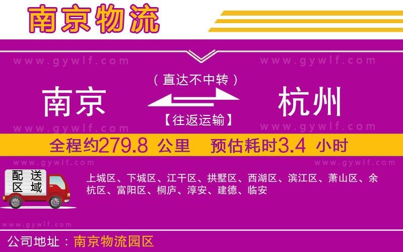 南京到杭州物流公司 南京到杭州物流公司
