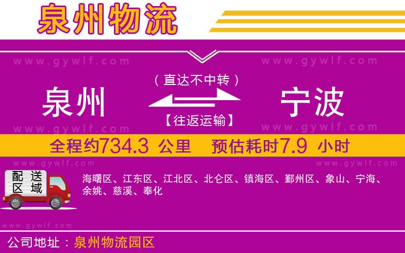 泉州到寧波物流公司 泉州到寧波物流公司
