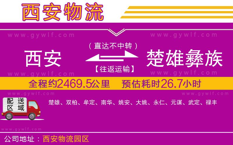 西安到楚雄彝族自治州物流公司 西安到楚雄彝族自治州物流公司