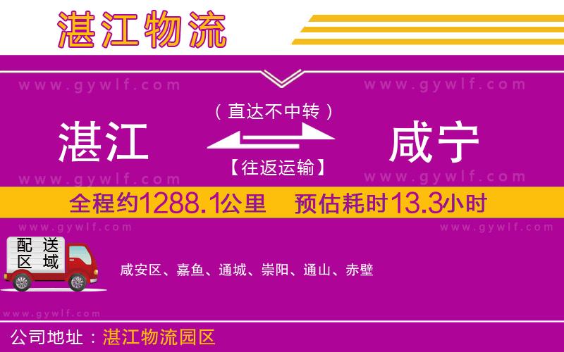 湛江到咸寧物流公司 湛江到咸寧物流公司