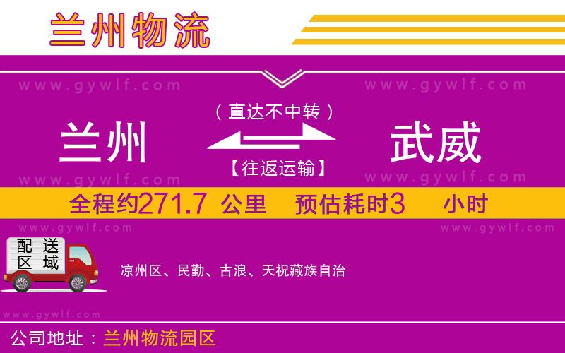 蘭州到武威物流公司 蘭州到武威物流公司