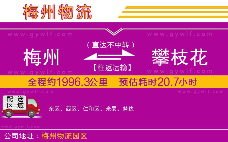 梅州到攀枝花物流公司 梅州到攀枝花物流公司