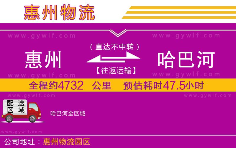 惠州到哈巴河物流公司 惠州到哈巴河物流公司