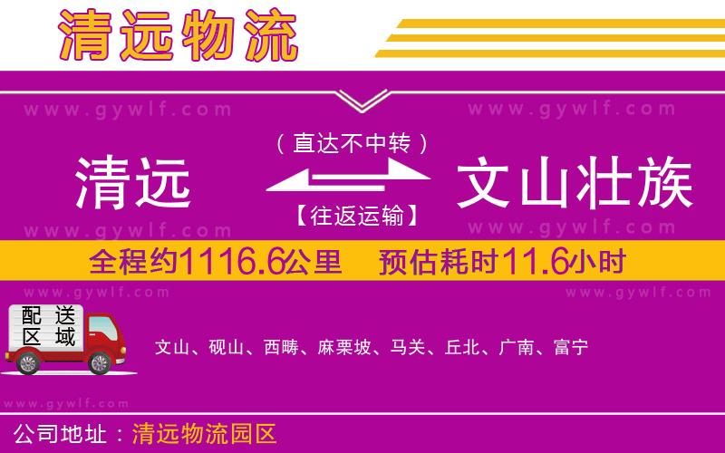 清遠(yuǎn)到文山壯族苗族自治州物流公司 清遠(yuǎn)到文山壯族苗族自治州物流公司