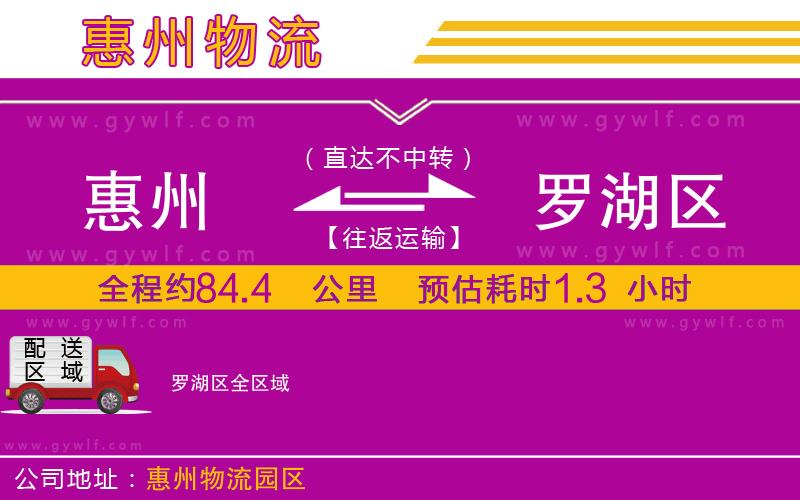 惠州到羅湖區(qū)物流公司 惠州到羅湖區(qū)物流公司