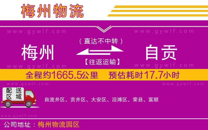 梅州到自貢物流公司 梅州到自貢物流公司