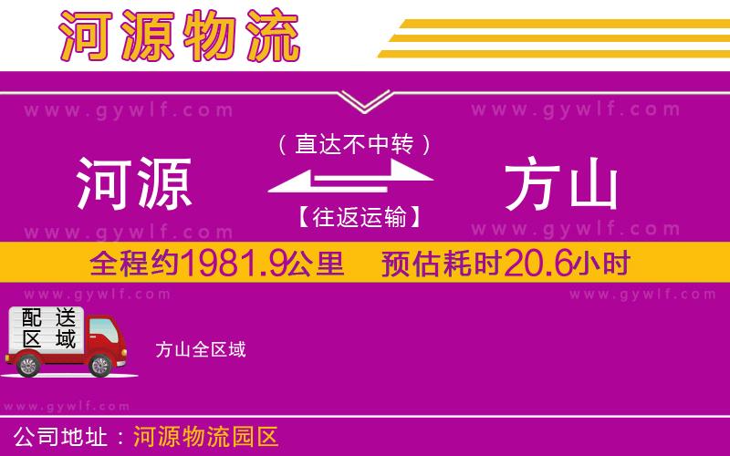 河源到方山物流公司 河源到方山物流公司