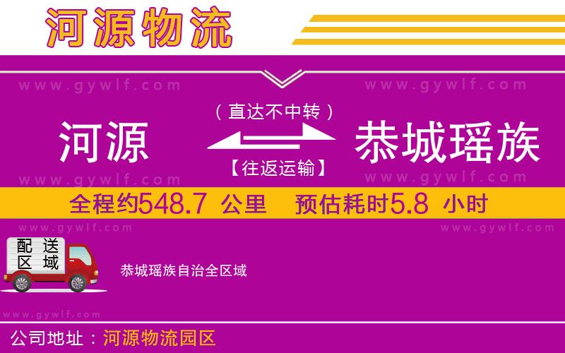 河源到恭城瑤族自治物流公司 河源到恭城瑤族自治物流公司