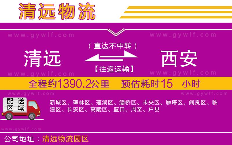 清遠(yuǎn)到西安物流公司 清遠(yuǎn)到西安物流公司