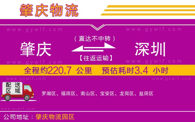 肇慶到深圳物流公司 肇慶到深圳物流公司