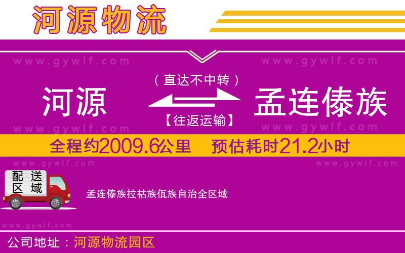 河源到孟連傣族拉祜族佤族自治物流公司 河源到孟連傣族拉祜族佤族自治物流公司