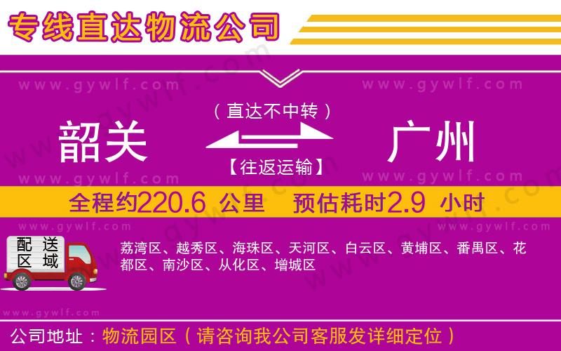韶關到廣州物流公司 韶關到廣州物流公司