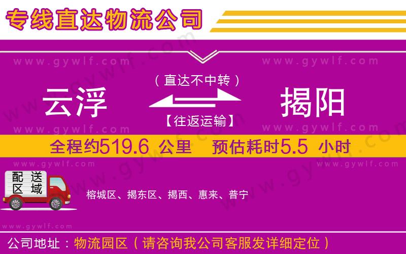 云浮到揭陽物流公司 云浮到揭陽物流公司