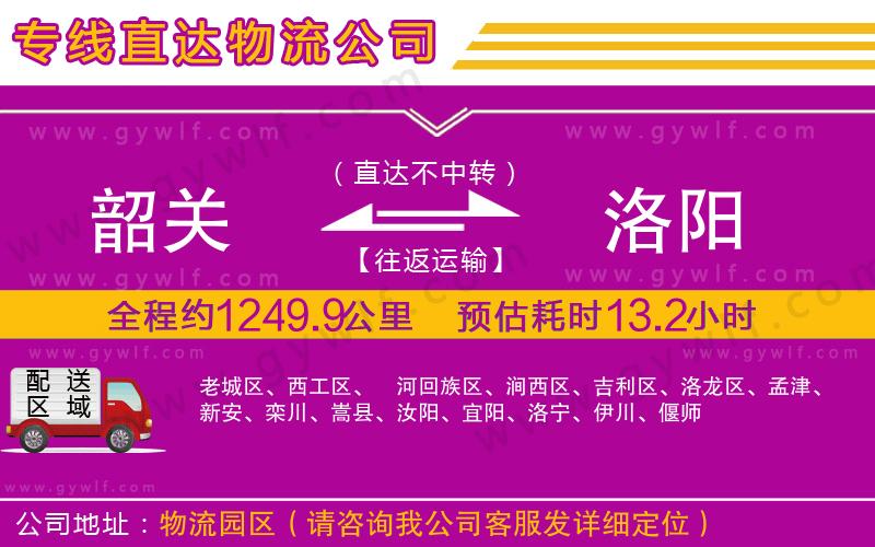 韶關(guān)到洛陽物流公司 韶關(guān)到洛陽物流公司